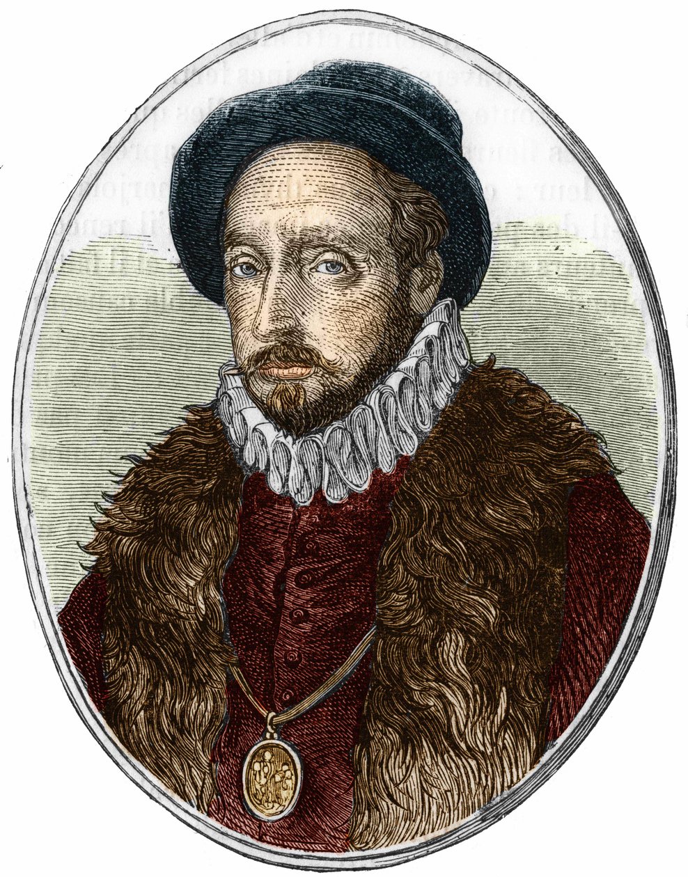 Ranskalaisen kirjailijan Michel de Montaignen (1533-1592) muotokuva. tekijältä Unknown artist