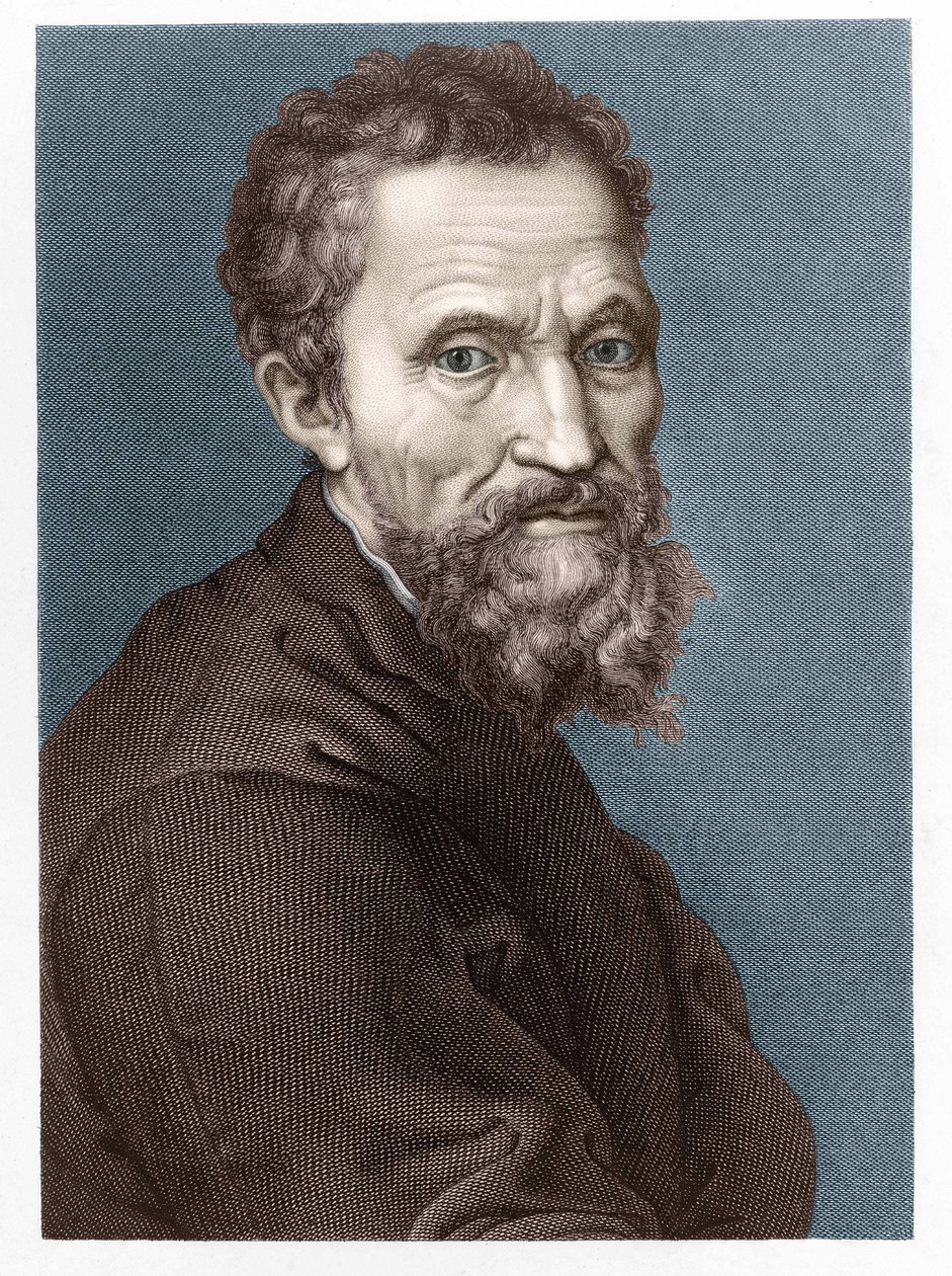 Michelangelon muotokuva Buonarroti dit Michelangelo (Michelangelo tai Michel Ange tekijältä Unknown artist