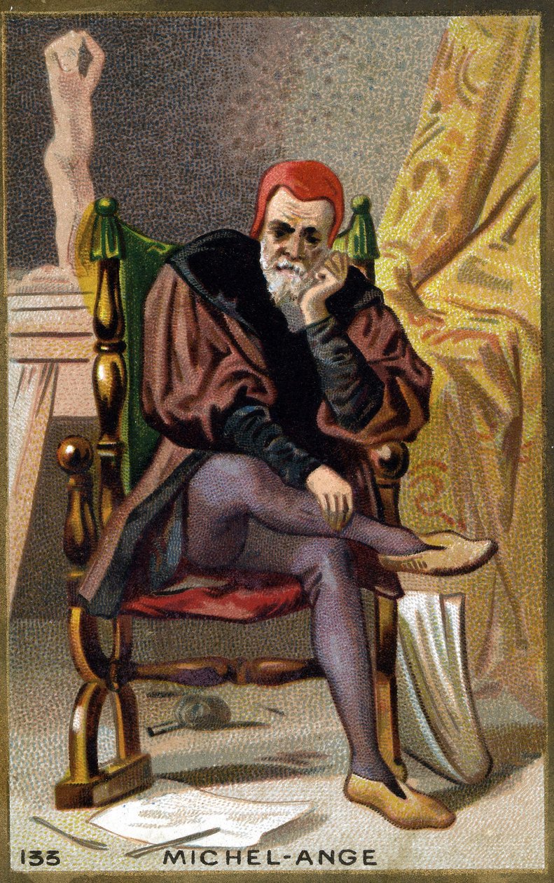 Michelangelon muotokuva Buonarroti dit Michelangelo (Michelangelo tai Michel Ange tekijältä Unknown artist