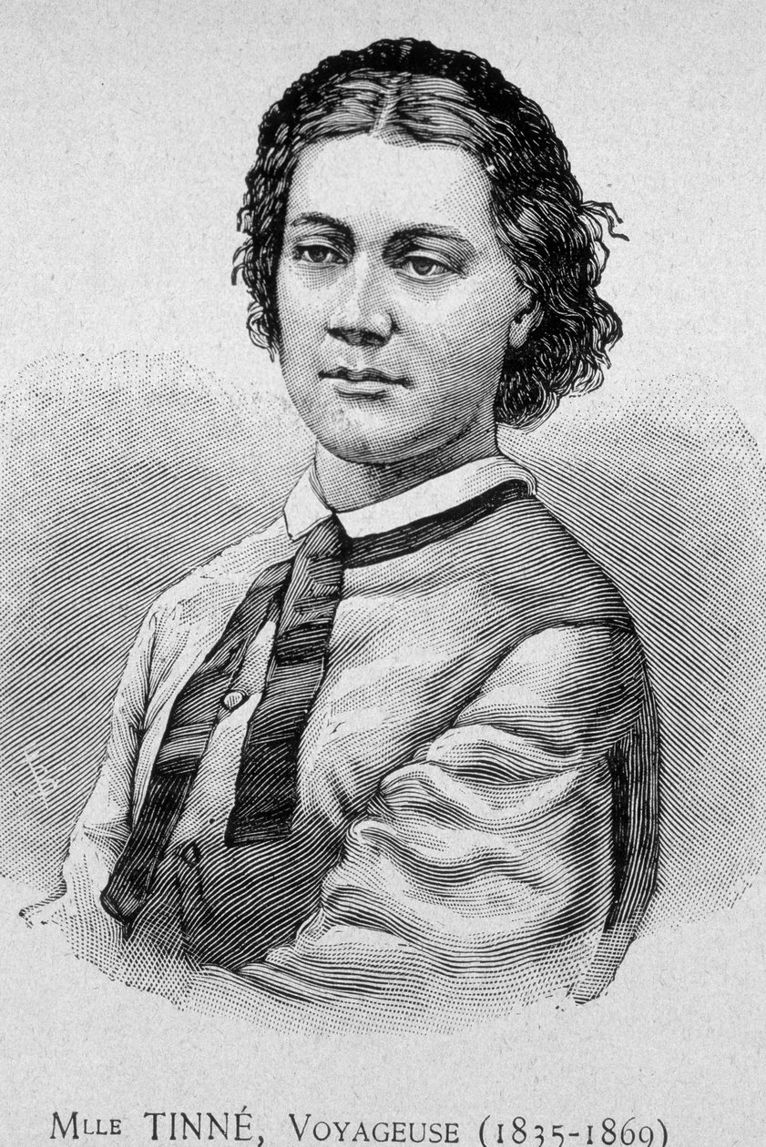 Muotokuva neiti Tinnésta, matkustajasta (1835 - 1869) - grav. 1800-luvulla tekijältä Unknown artist