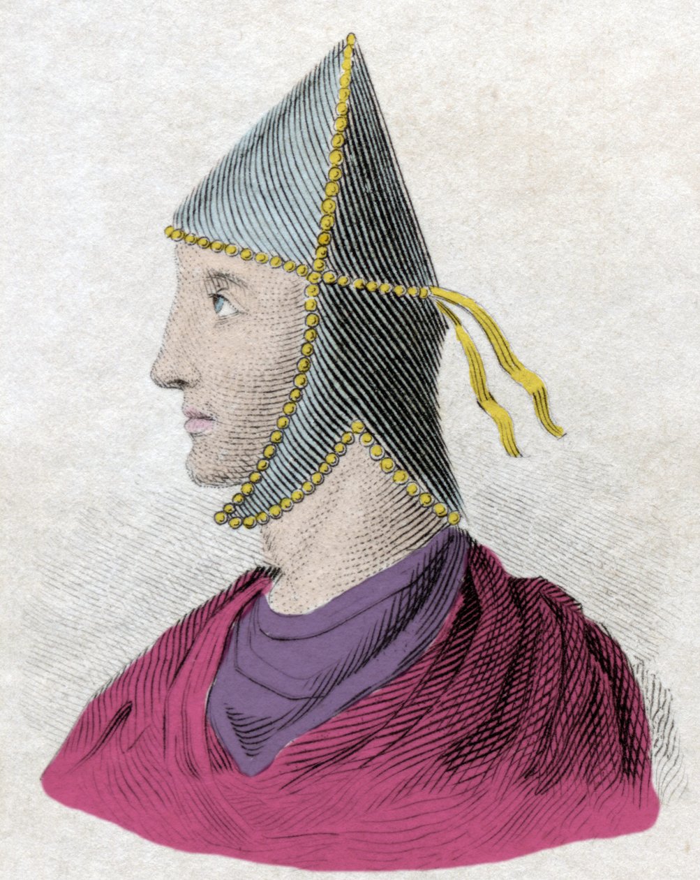 Muotokuva Mithridate VI:stä Eupatorista, jota kutsutaan Suureksi (jaeet 132-63 eKr.), Sillan kuninkaaksi. (Mitridate, re di Ponto) Kaiverrus 1800-luvulta. tekijältä Unknown artist