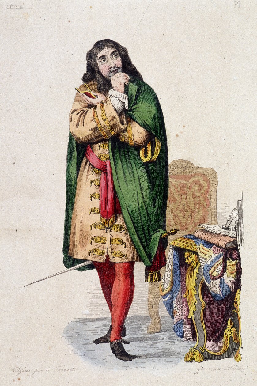 Molièren muotokuva - elokuvassa "" Le Plutarque francais"" toim. Mennechet, voi. 5 tekijältä Unknown artist