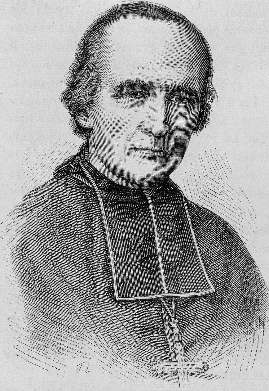Monsignor Darboyn (1813 - 1871), Pariisin arkkipiispan muotokuva. Kaiverrus 1800-luvun lopusta H. Martinin teokseen "Histoire de France". tekijältä Unknown artist