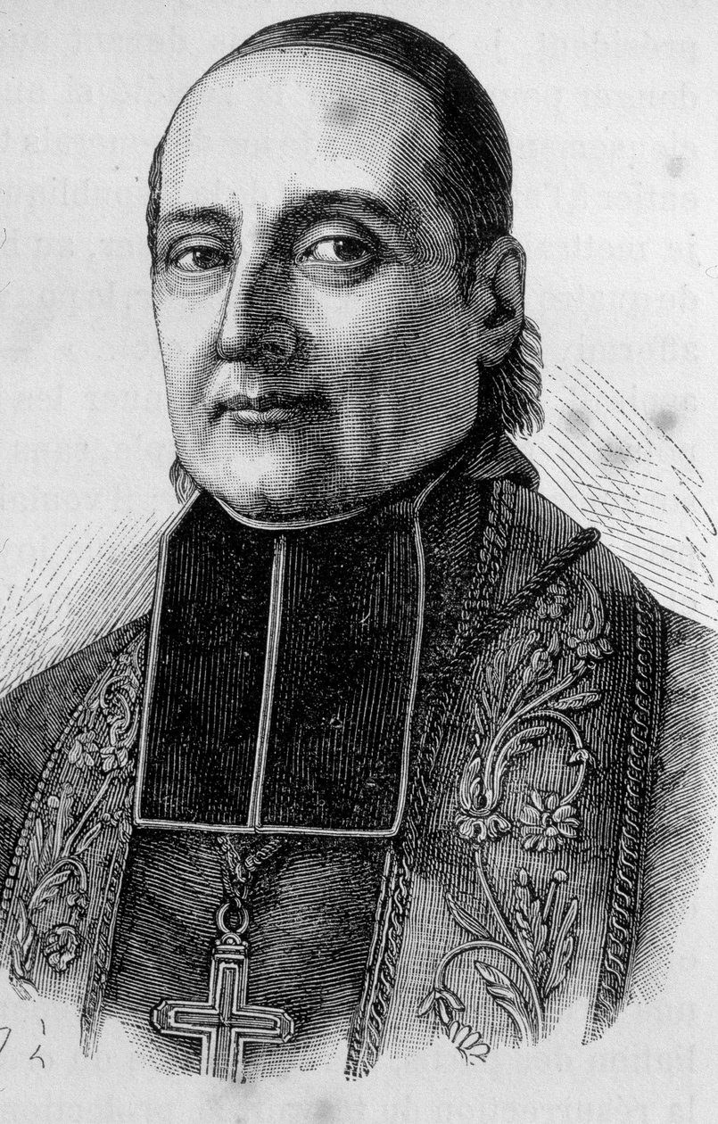 Monsignor Sibourin muotokuva, ranskalainen prelat (1792-1857) tekijältä Unknown artist