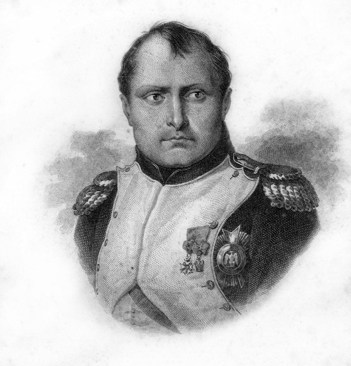 Napoleon Bonaparten muotokuva, kaiverrus 1800-luvulta tekijältä Unknown artist