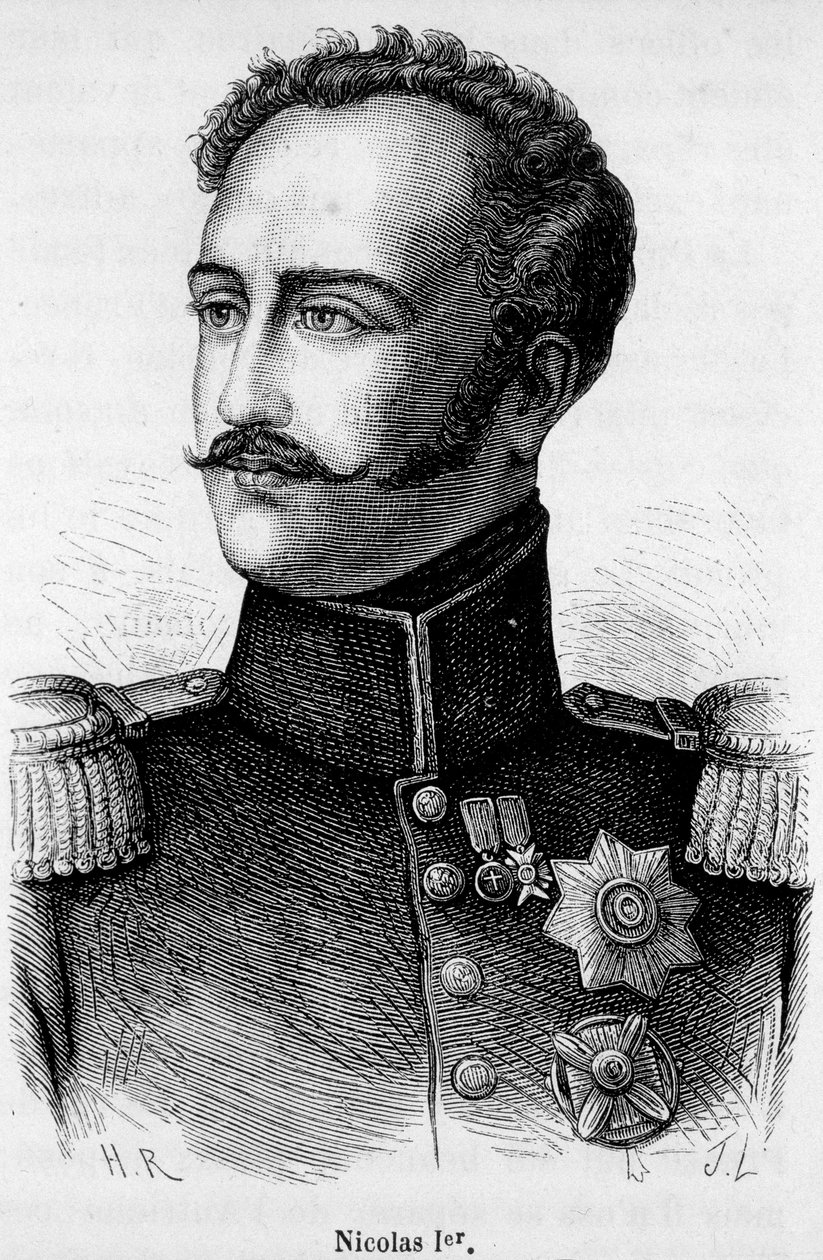 Nikolai I:n, Venäjän keisarin (1796 - 1855) muotokuva tekijältä Unknown artist