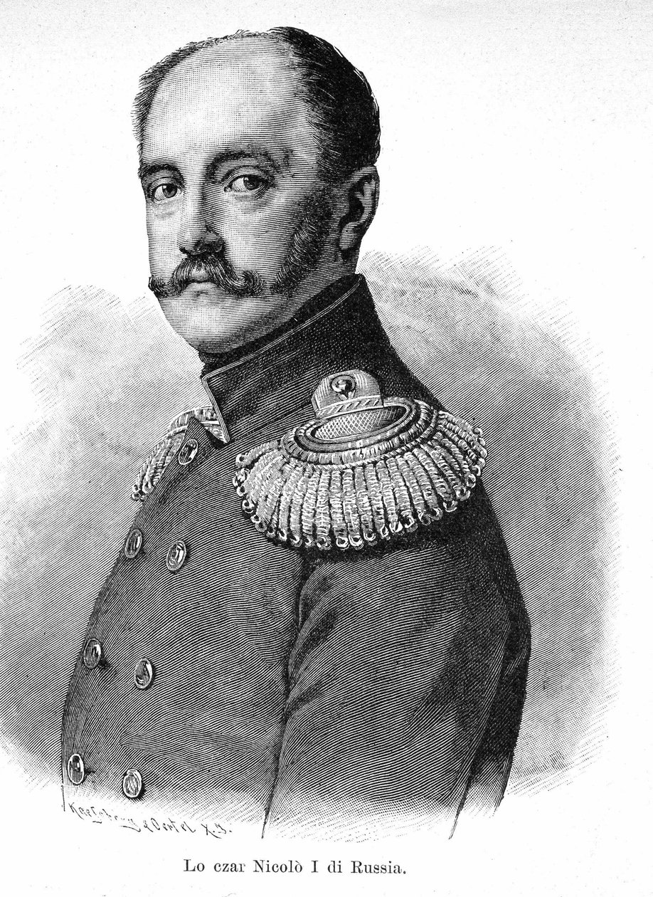 Venäjän Nikolai I Pavlovitšin muotokuva (1796 - 1855) tekijältä Unknown artist