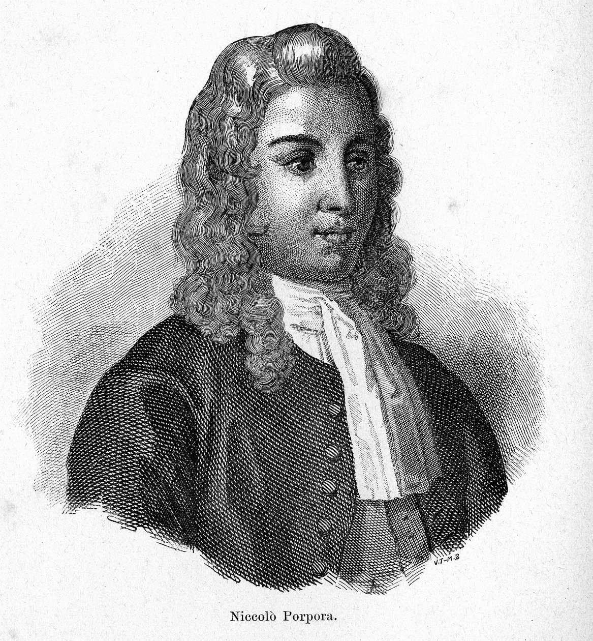 Italian säveltäjän Nicola Porporan (1686 - 1768) muotokuva. tekijältä Unknown artist