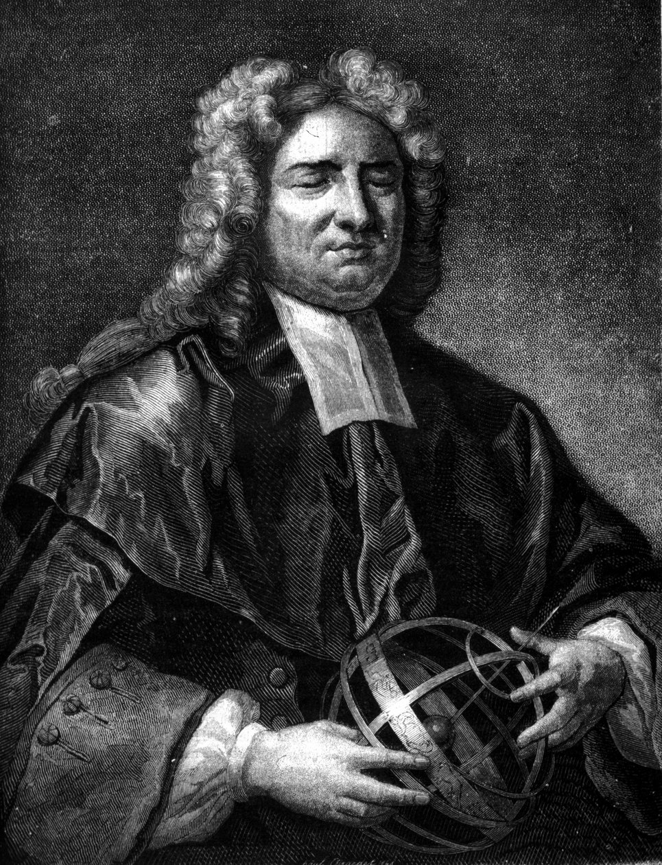 Muotokuva Nicolas Saundersonista (1682 - 1739), sokea, matematiikan professori Cambridgen yliopistossa. Kaiverrus. tekijältä Unknown artist