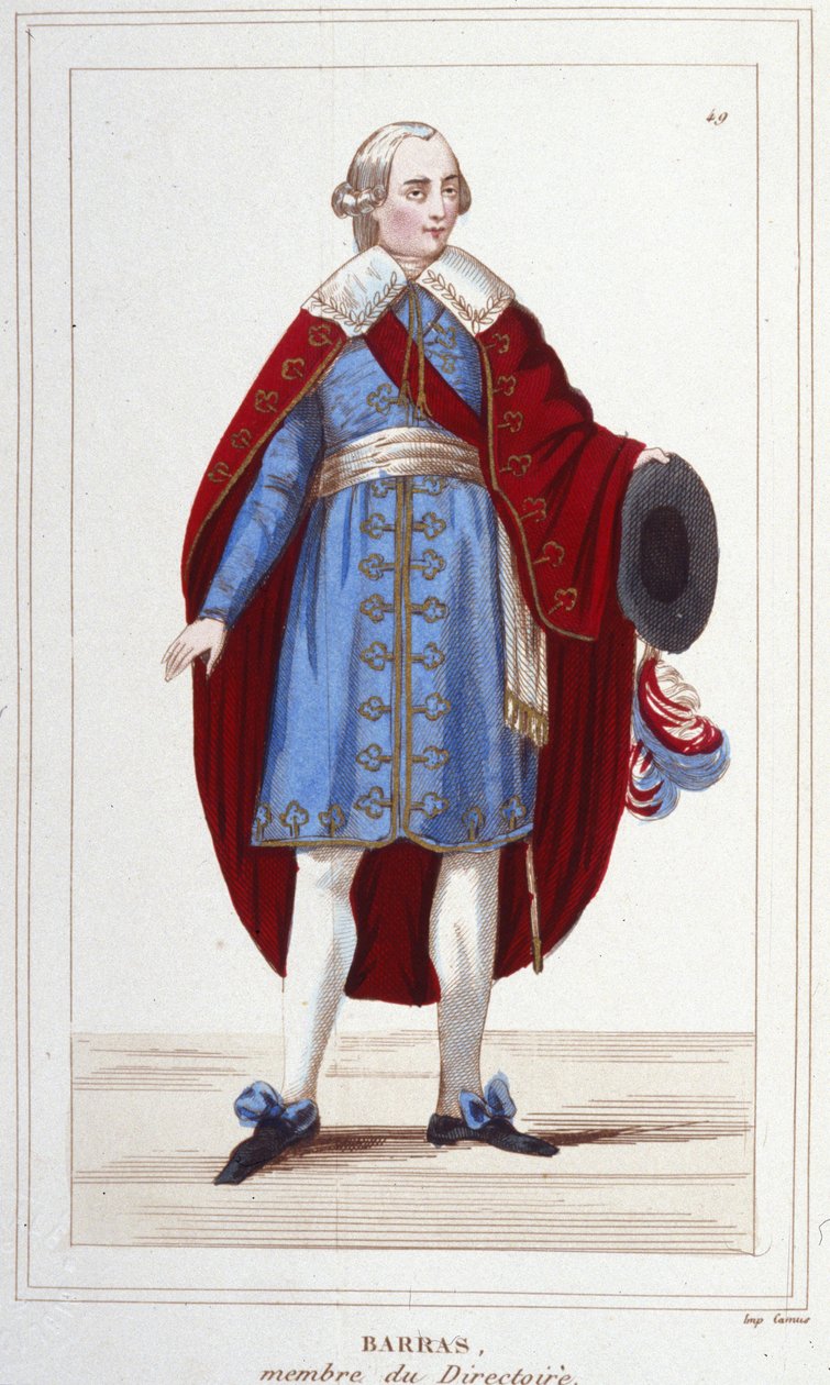 Muotokuva Paul Barrasista (1755 - 1829) 1800-luvun kaiverrus tekijältä Unknown artist