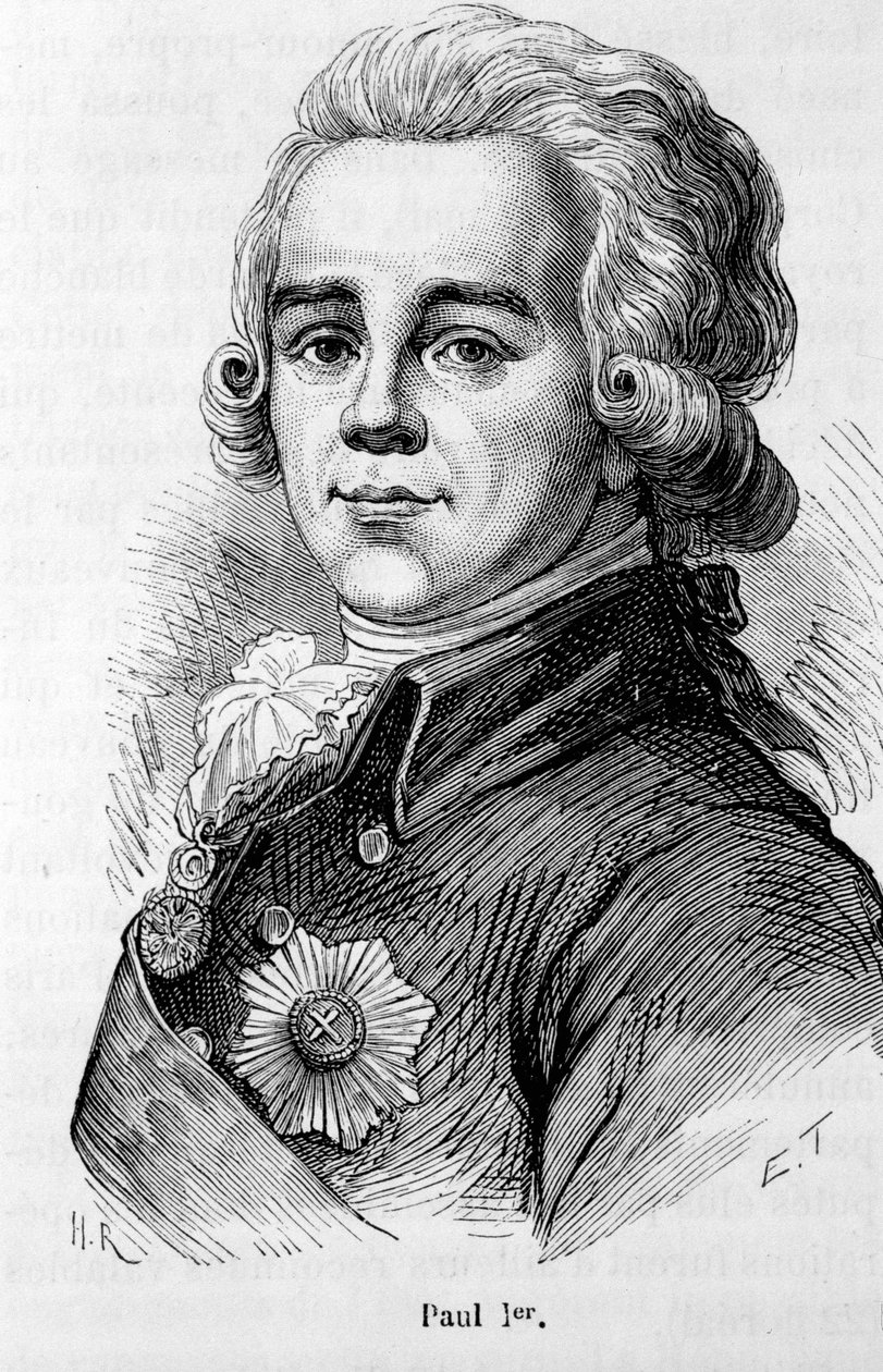 Venäjän tsaarin Paavali I Petrovitšin (1754-1801) muotokuva tekijältä Unknown artist