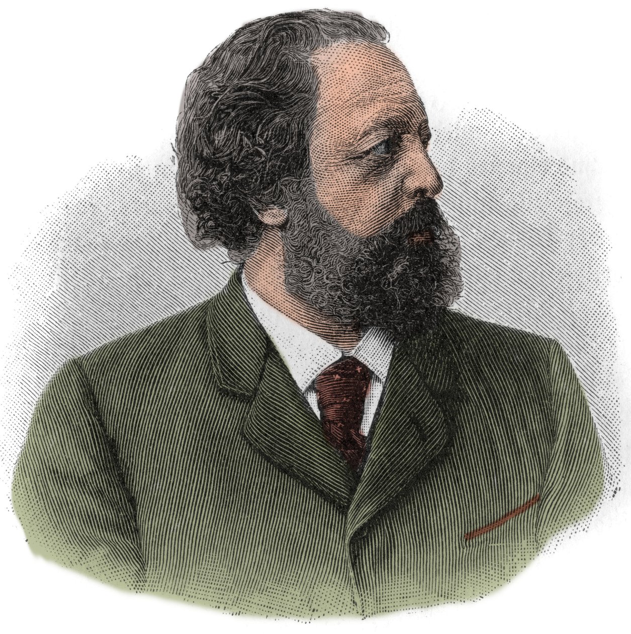 Saksalaisen kirjailijan Paul Johann Ludwig von Heysen (1830-1914) muotokuva. tekijältä Unknown artist