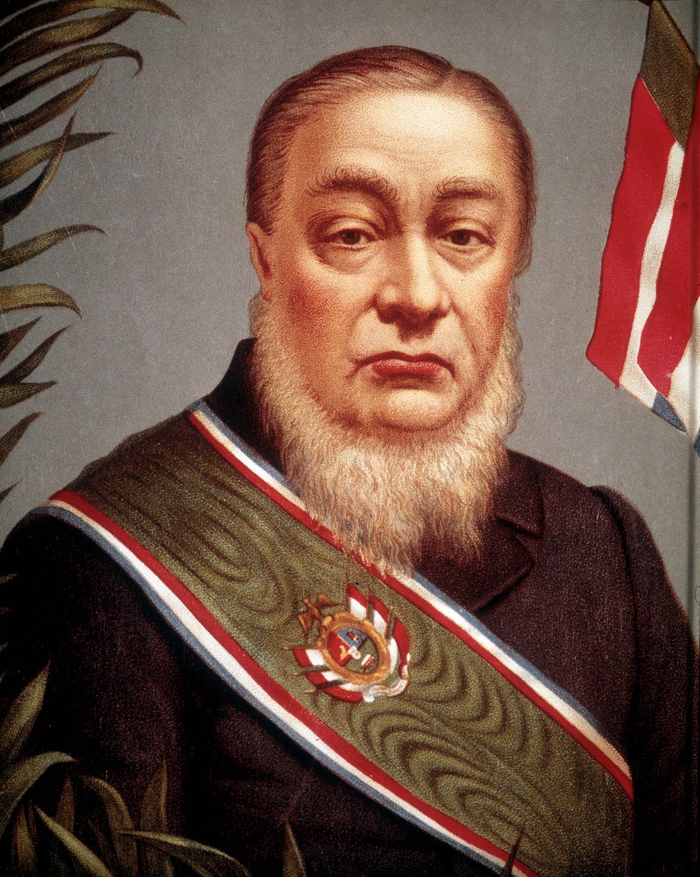 Muotokuva Paul Krugerista (1825 - 1904), joka oli yksi Transvaalin tasavallan perustajista ja presidentti vuonna 1852. tekijältä Unknown artist