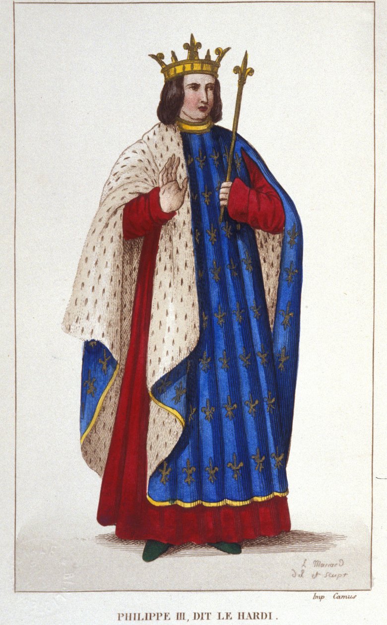 Muotokuva Philip III:sta Hardi.kaiverrus vuodelta 1830 tekijältä Unknown artist