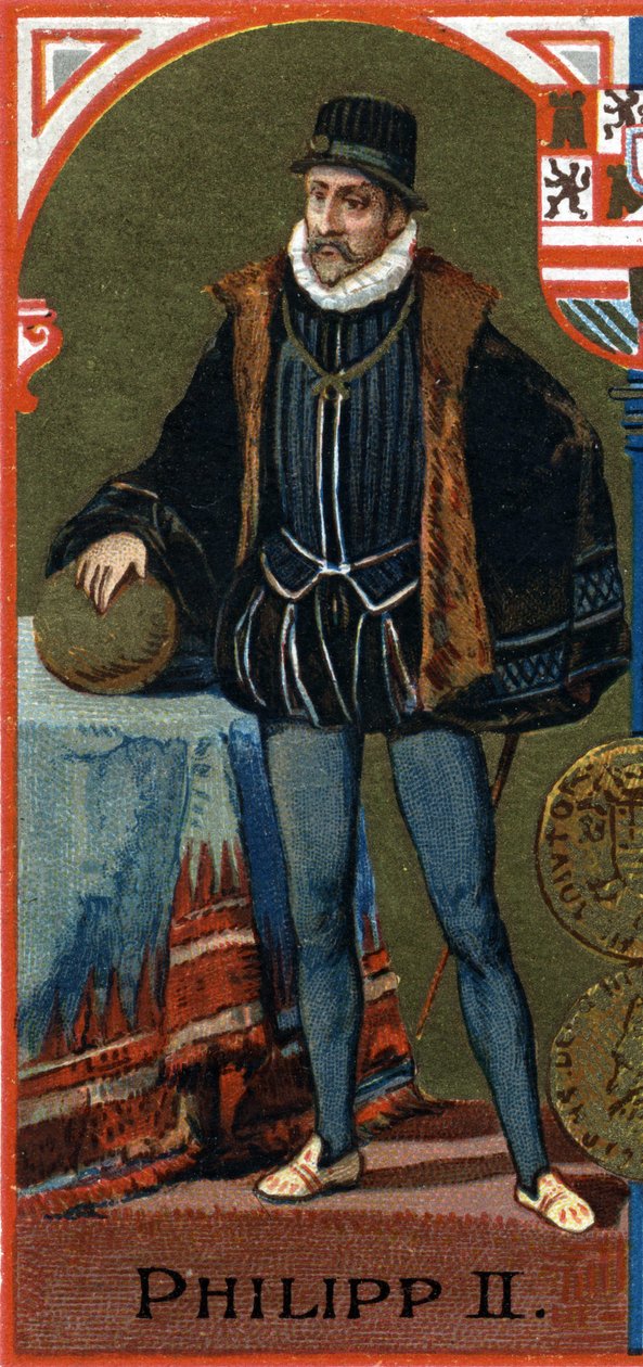 Espanjan kuninkaan Philip II:n (1527-1598) muotokuva. tekijältä Unknown artist