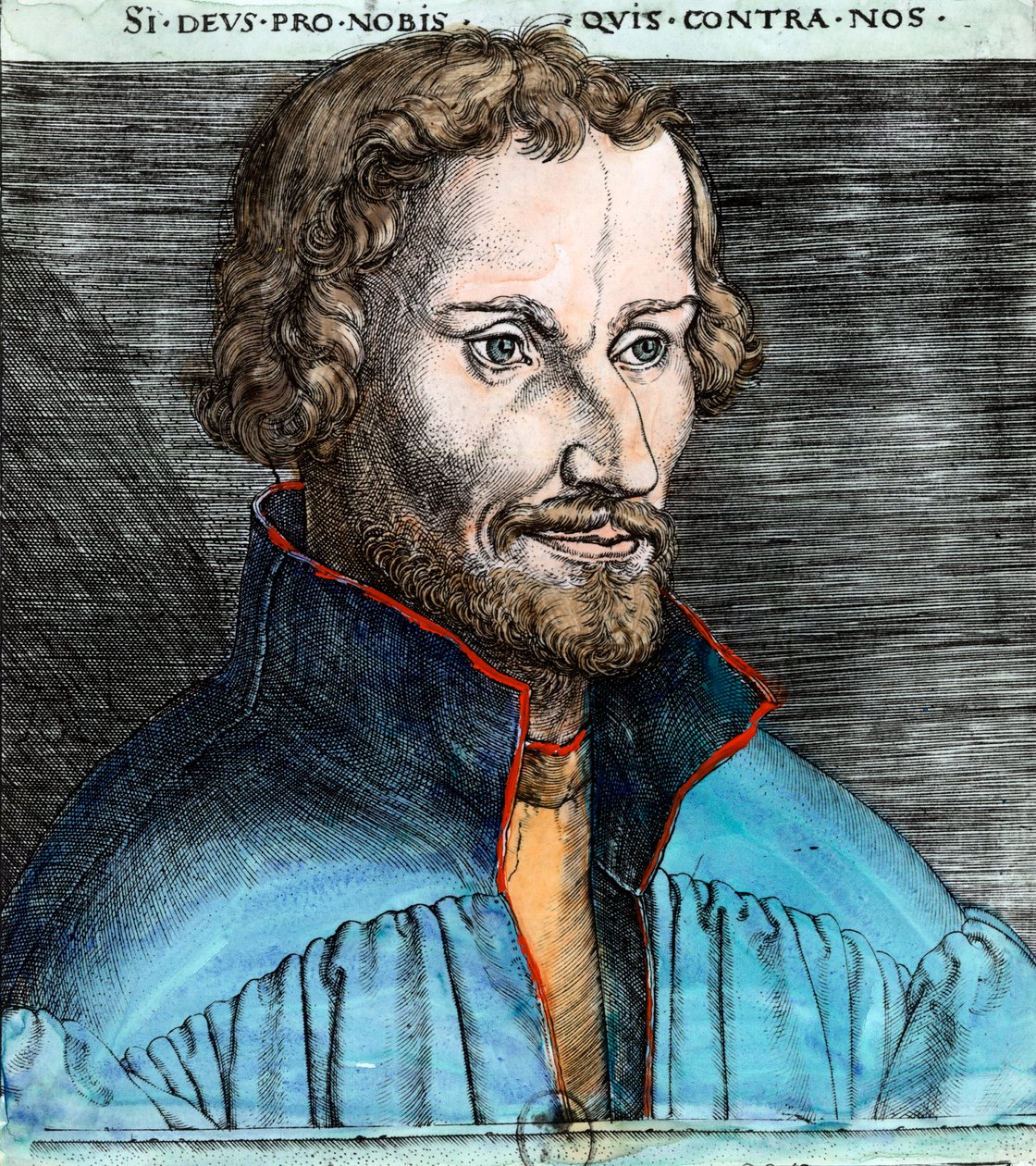 Muotokuva Philippe Schwarzerd dit Melanchtonista (1497 - 1560), saksalainen protestanttinen uskonpuhdistaja (luterilainen). Kaiverrus 1500-luvulta. Yksityinen kokoelma. tekijältä Unknown artist