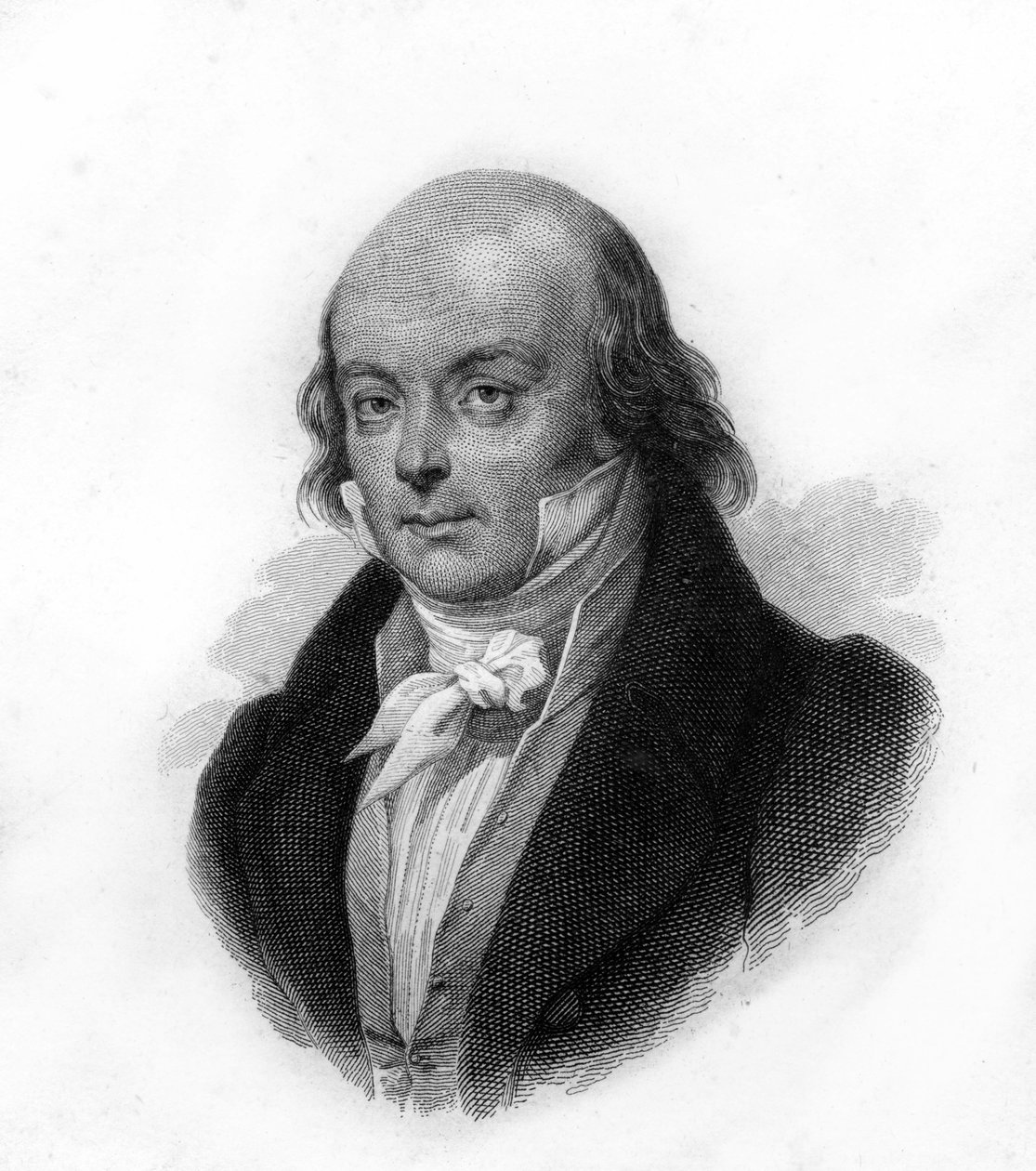 Pierre Jean de Berangerin (1780 - 1857), ranskalaisen runoilijan ja lauluntekijän muotokuva - kaiverrus 1800-luvulta tekijältä Unknown artist