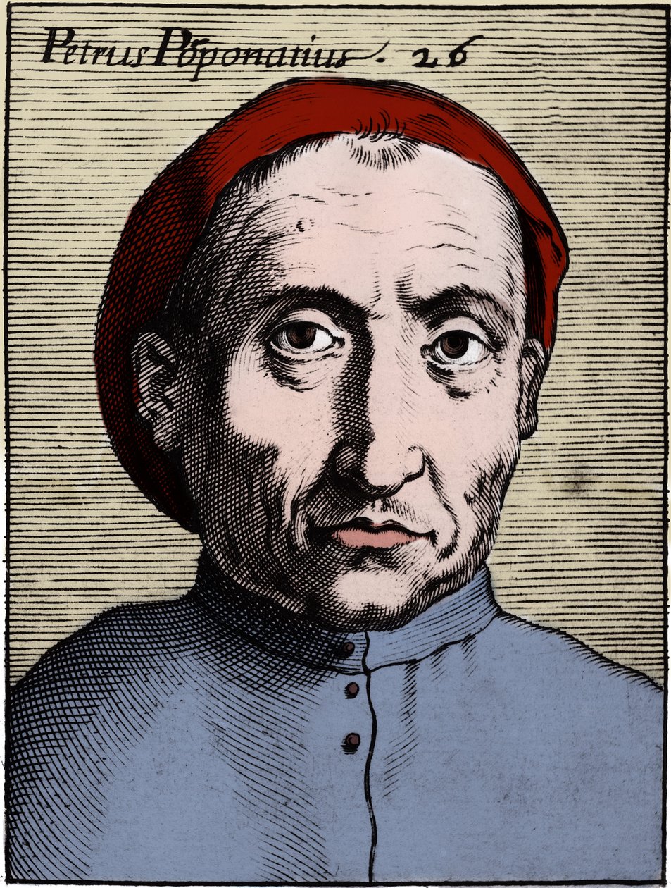 Muotokuva Pietro Pomponazzista (1462-1525) (Pomponace) (Petrus Pomponatius) italialainen filosofi. tekijältä Unknown artist