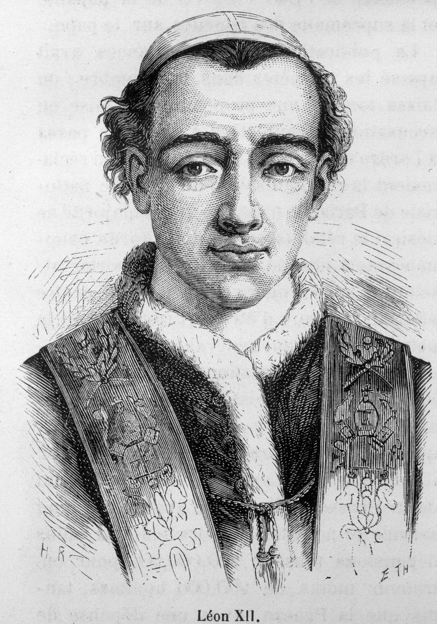 Paavi Leon (Leone) XII:n (Annibale della Genga Sermattei) (paavi 1823–1829) muotokuva. tekijältä Unknown artist
