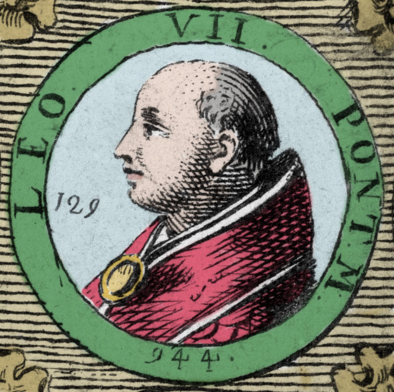 Paavi Leo VII:n (Leonen) muotokuva vuosina 936–939. tekijältä Unknown artist