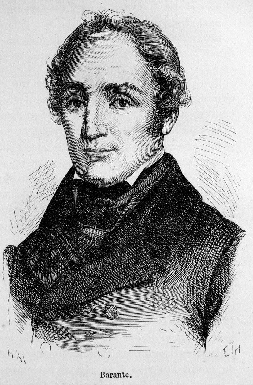 Prosper Brugiere de Baranten muotokuva, ranskalainen historioitsija ja poliitikko (1782 - 1866). tekijältä Unknown artist