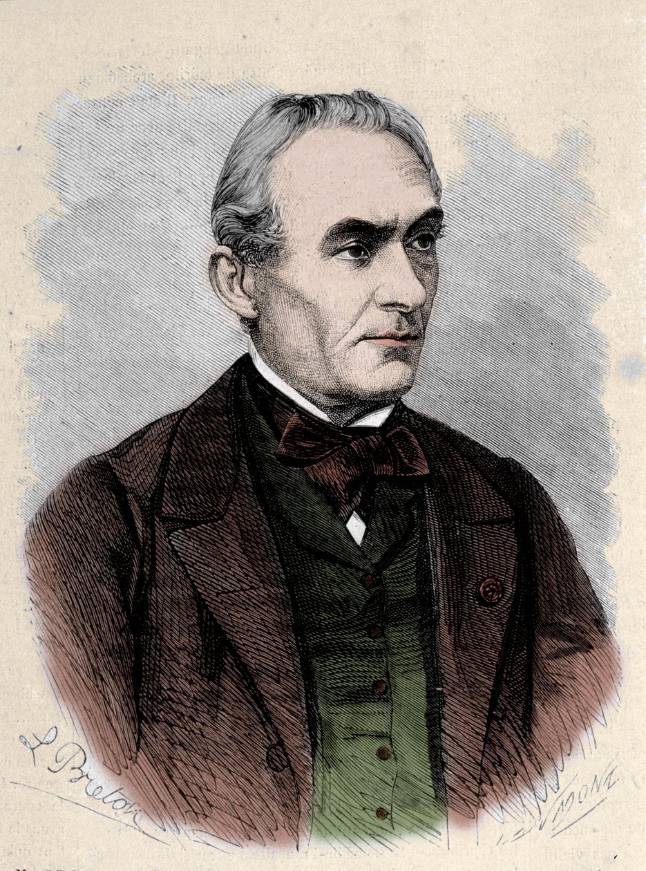 Prosper Merimeen muotokuva ranskalaisesta kirjailijasta (1803-1870).) /leemage tekijältä Unknown artist