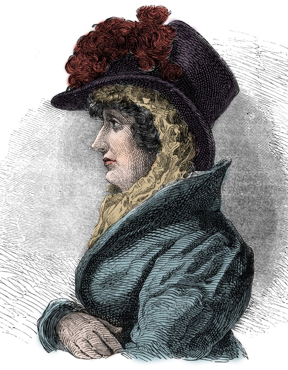 Muotokuva Brunswickin kuningatar Carolinesta (1768-1821), Englannin kuninkaan Yrjö IV:n vaimo - Caroline of Brunswick, Ison-Britannian ja Irlannin kuningatar (1768-1821), Yrjö IV:n puoliso tekijältä Unknown artist