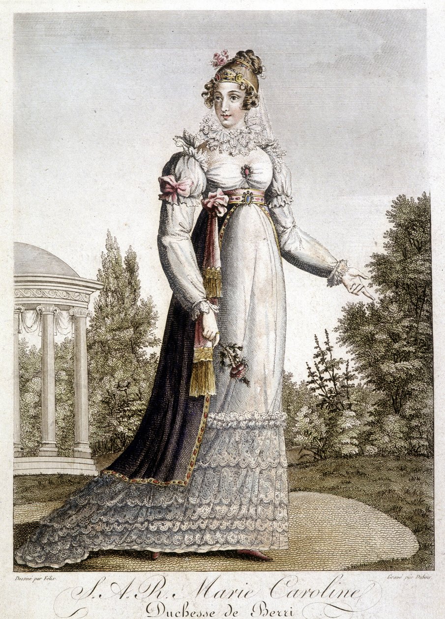 Muotokuva kuningatar Mary Carolinesta, Berryn herttuattaresta, Napolin kuninkaan pienestä tyttärestä tekijältä Unknown artist
