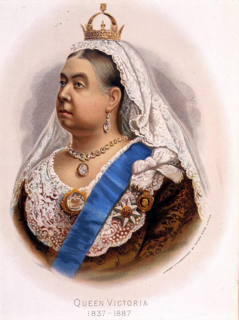 Englannin kuningatar Victorian muotokuva, 1800-luvun loppu tekijältä Unknown artist