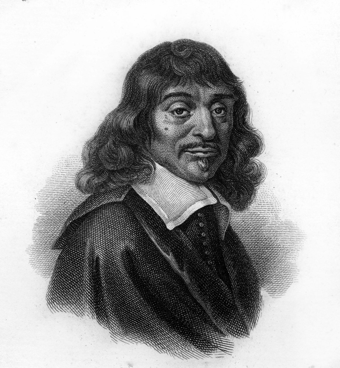 René Descartesin muotokuva, kaiverrus 1800-luvulta tekijältä Unknown artist