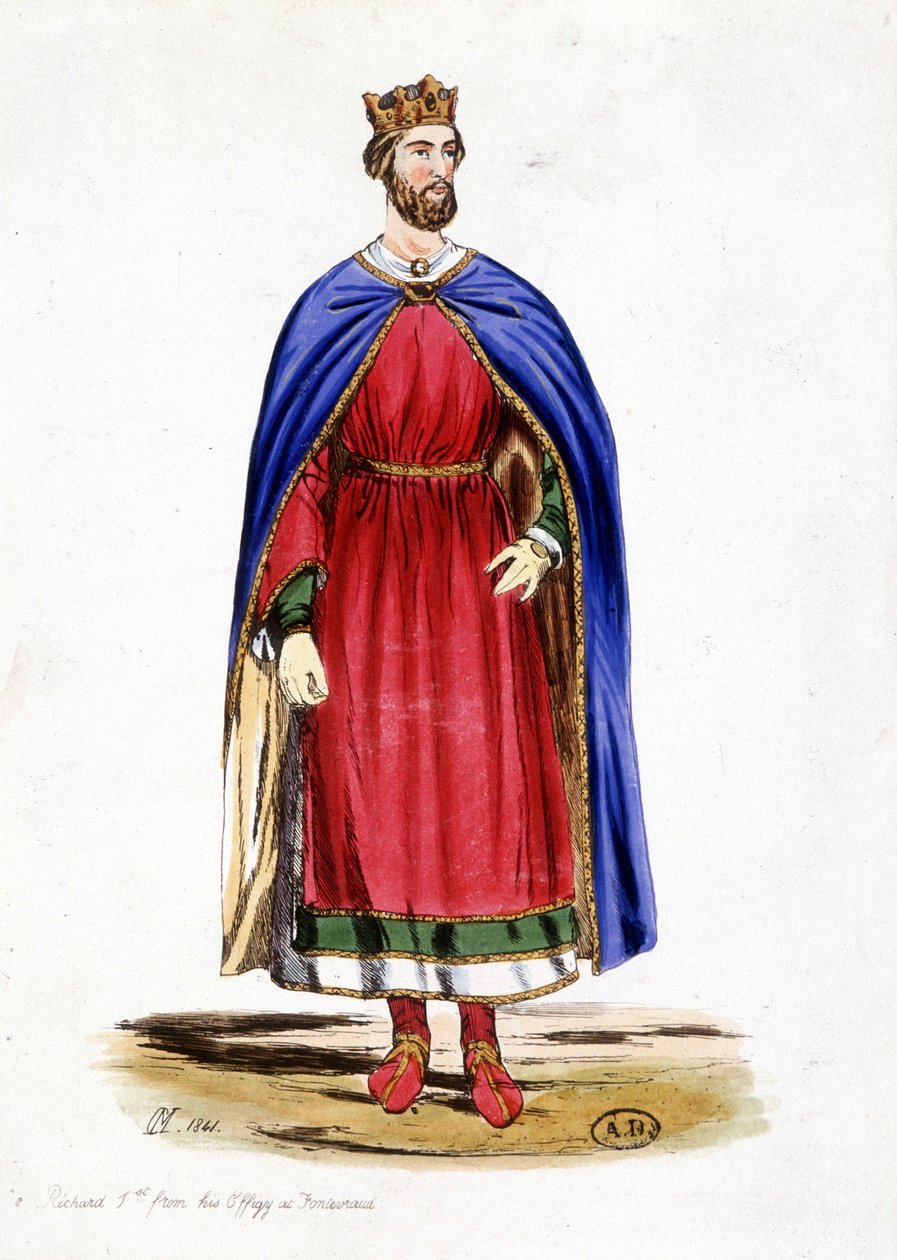 Muotokuva Richard I:stä Englannista, sd. 12. vuosisadalla tekijältä Unknown artist