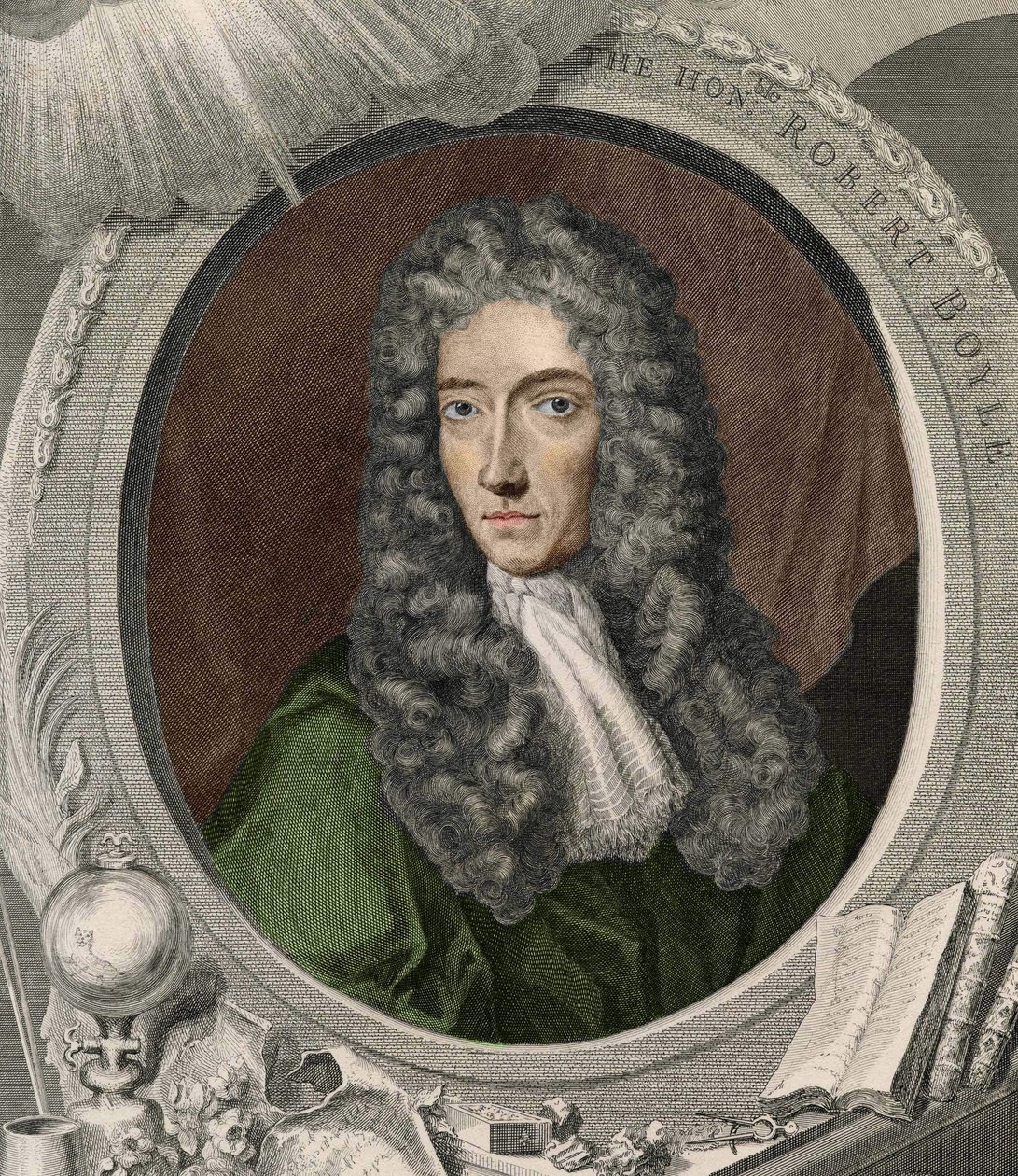 Robert Boylen (1627 - 1691), irlantilaisen fyysikon ja kemistin muotokuva. tekijältä Unknown artist