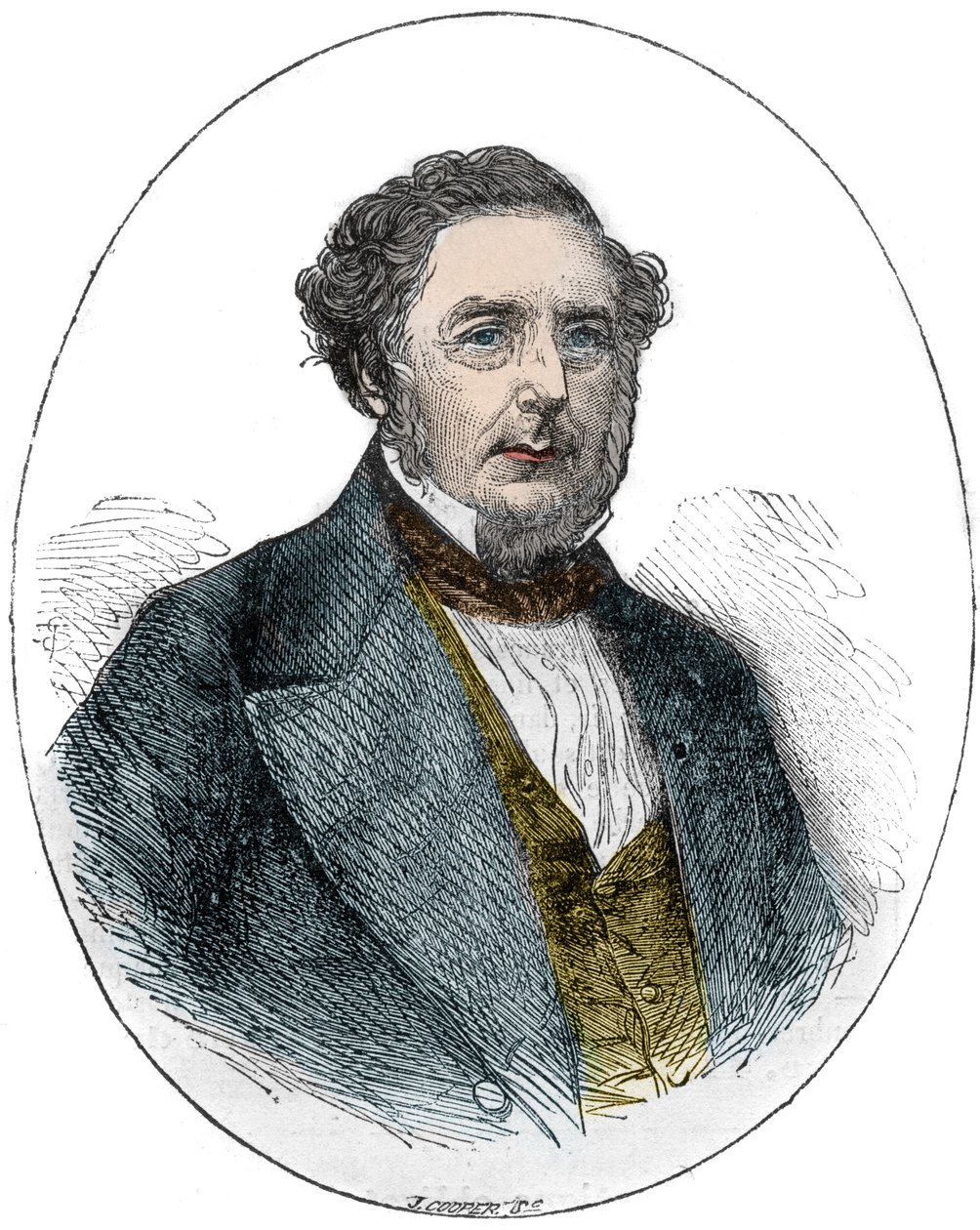 Robert Stephensonin muotokuva, englantilainen kone- ja rakennusinsinööri (1803-1859) tekijältä Unknown artist