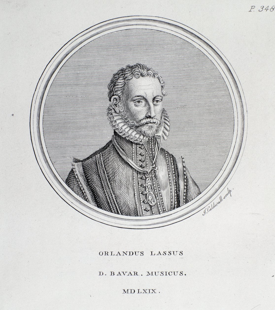 Roland de Lassuksen muotokuva (kaiverrus tekijältä Unknown artist