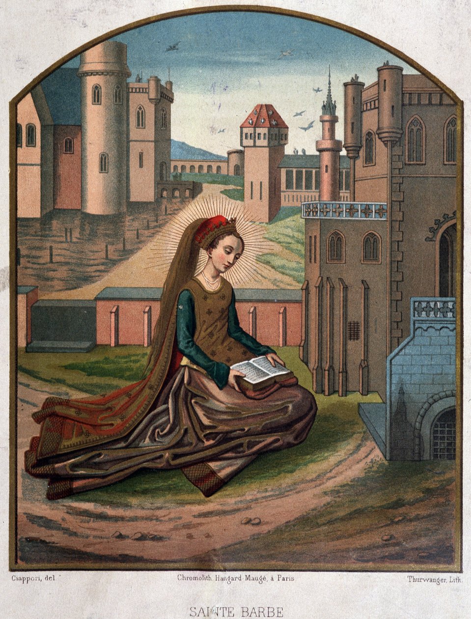 Pyhän Parran muotokuva - 1400-luvun asiakirjasta tekijältä Unknown artist