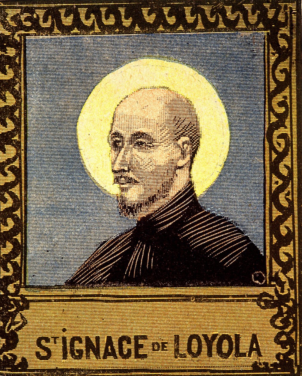 Pyhän Ignatius Loyolalaisen (1491 - 1556), Jeesuksen seuran perustajan muotokuva. 1800-luvulla. tekijältä Unknown artist