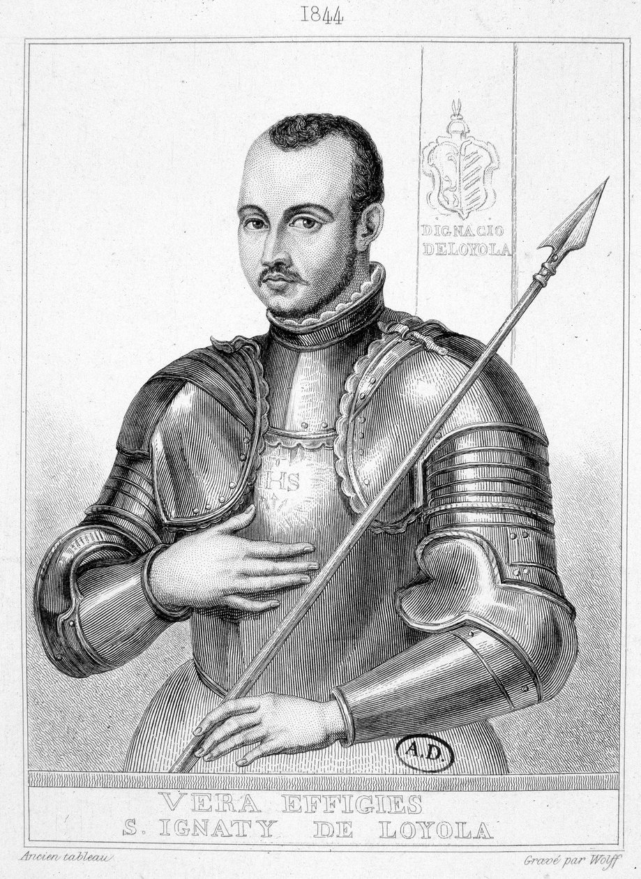 Pyhän Ignatius Loyolalaisen, Jeesuksen seuran perustajan (1491-1556) muotokuva tekijältä Unknown artist