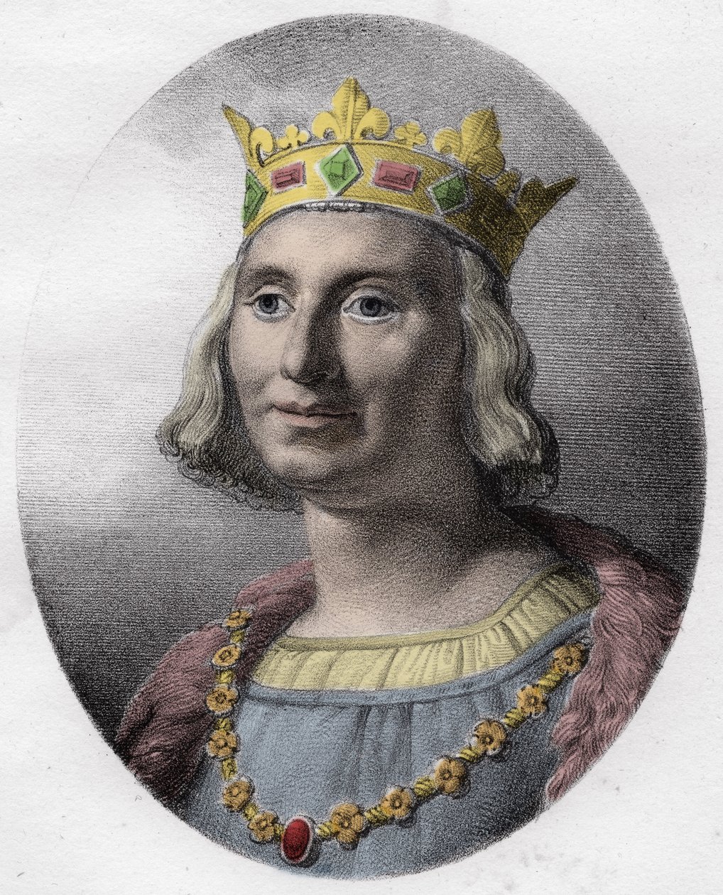 Pyhän Louisin muotokuva (Saint-Louis, Louis IX (1214-1270) - Saint Louis IX (1214-70) Ranskan kuningas - tekijältä Unknown artist