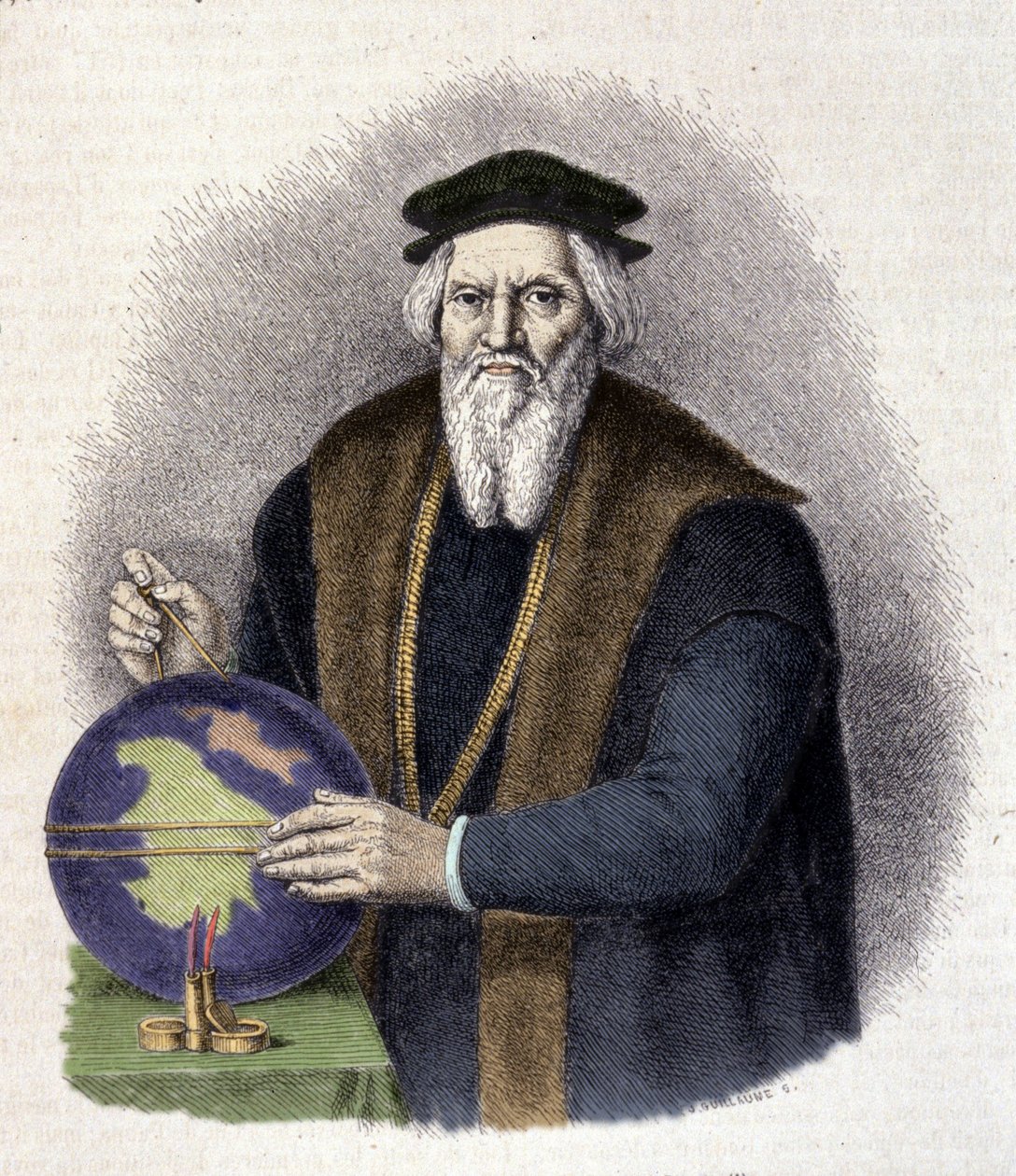 Sebastien Cabotin (1476-1557), italialaisen navigaattorin muotokuva. (Sebastiano Caboto). tekijältä Unknown artist