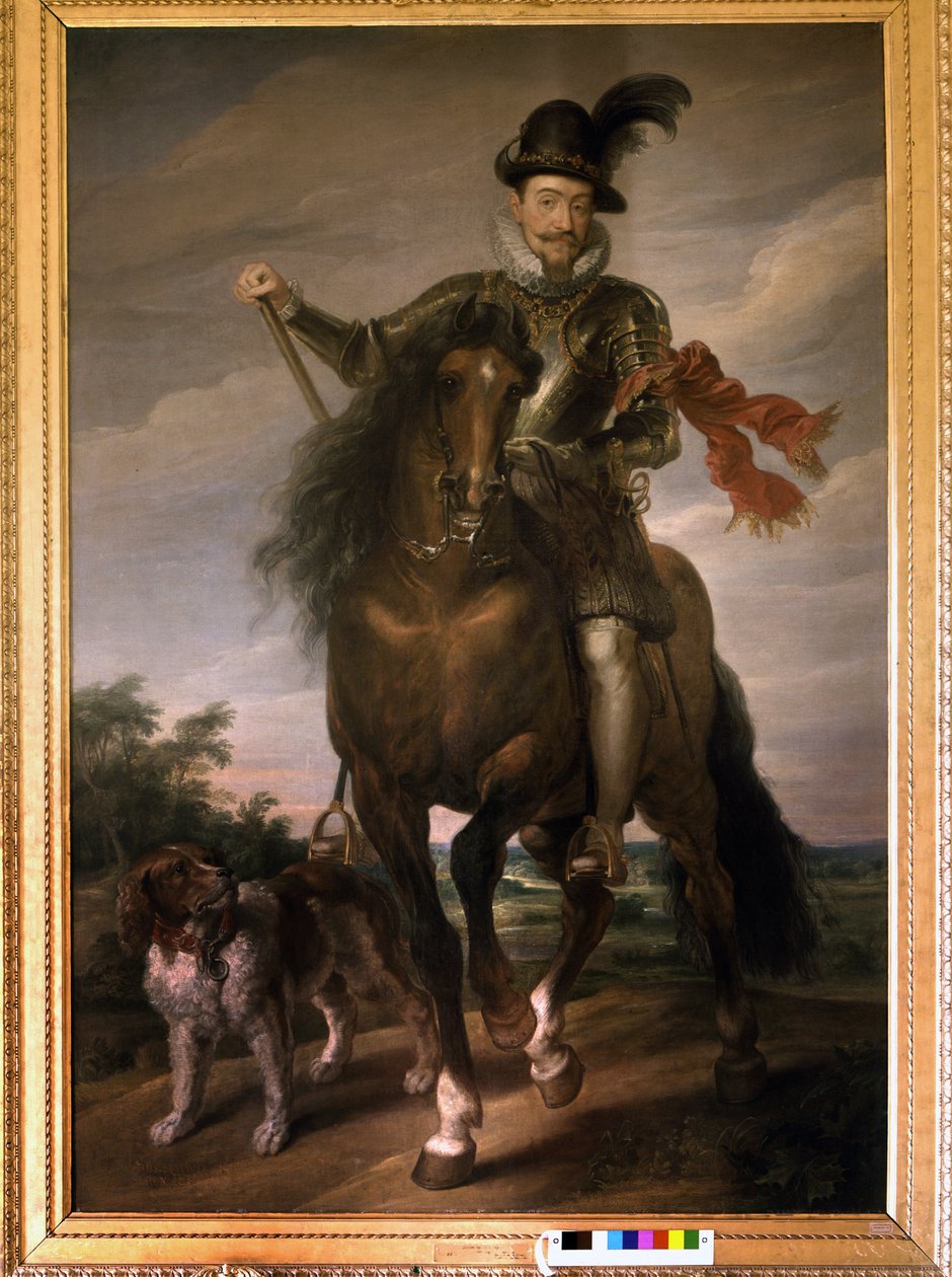 Muotokuva Sigismond III Vasasta (1566 - 1632) hevosen selässä. tekijältä Unknown artist
