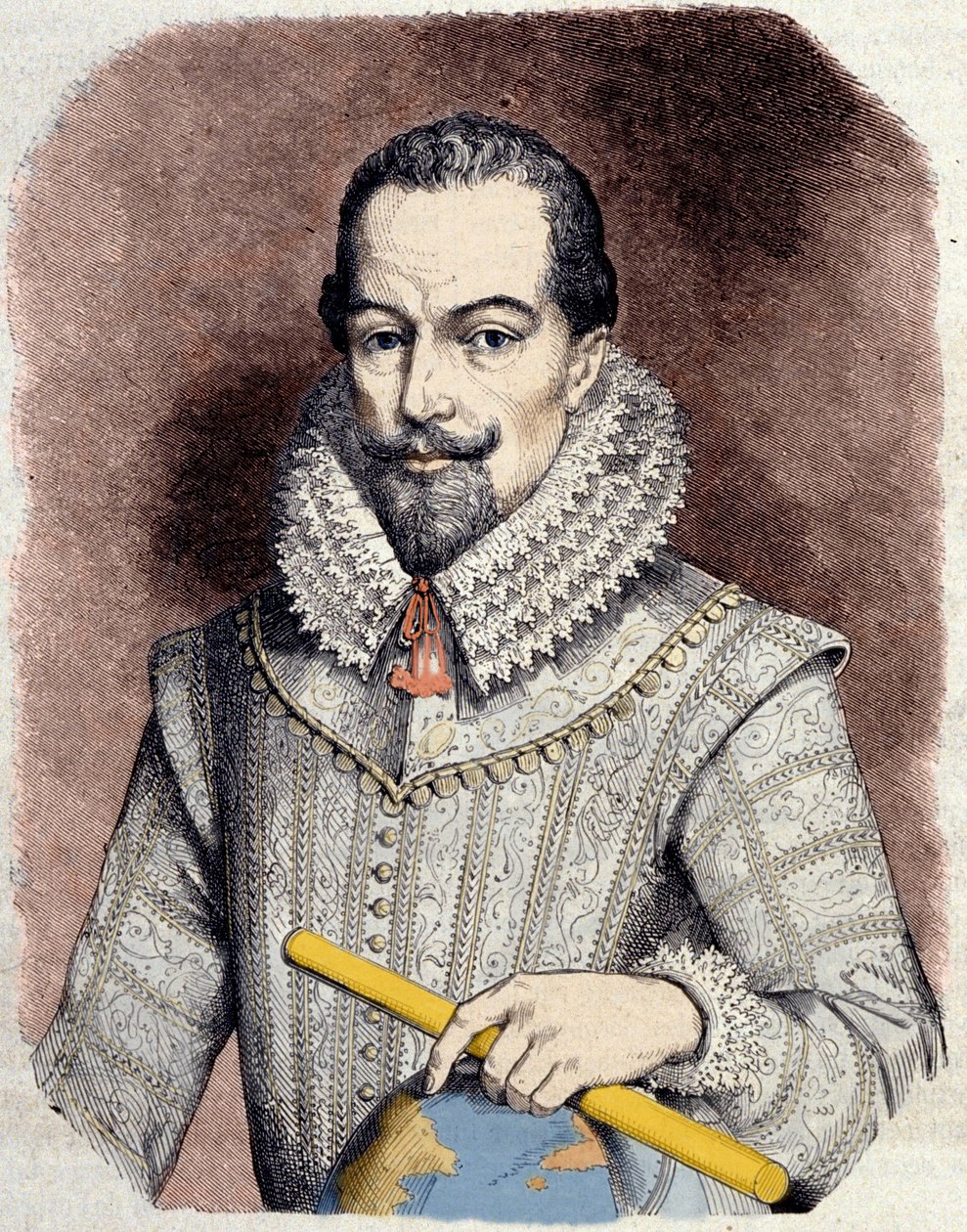 Sir Walter Raleighin (1552-1618), englantilaisen hoviherran, navigaattorin ja kirjailijan muotokuva. tekijältä Unknown artist