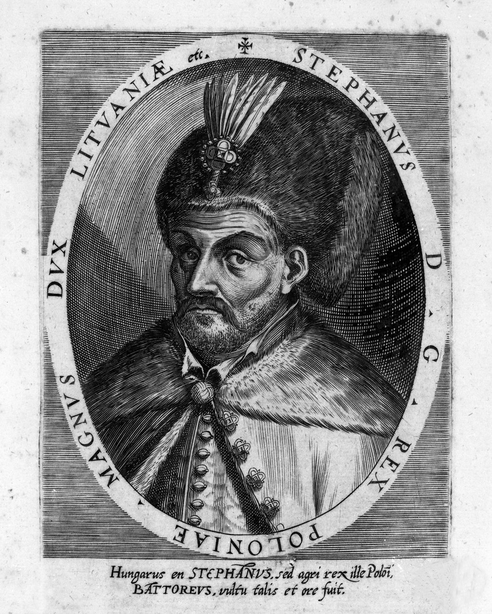 Transilvanian prinssin ja Puolan kuninkaan Stephen I Batorin (1533-1586) muotokuva. tekijältä Unknown artist