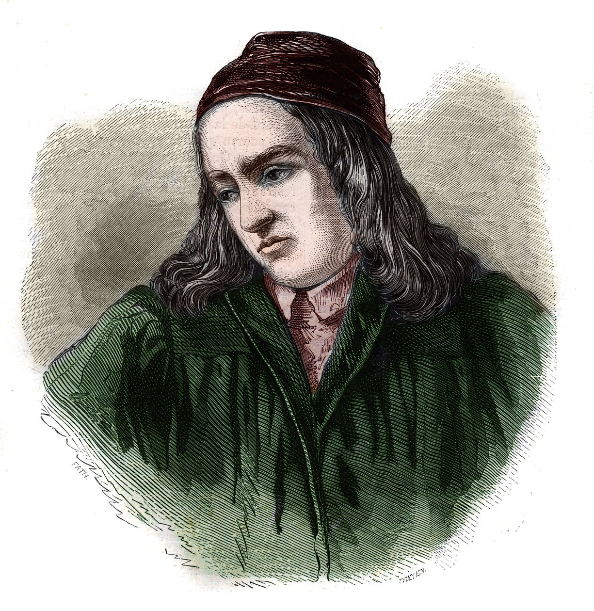Teodoricon (Theodore Theodoric) muotokuva Nieheimin (tai Nieheimin) (1345-1418) saksalainen historioitsija. tekijältä Unknown artist