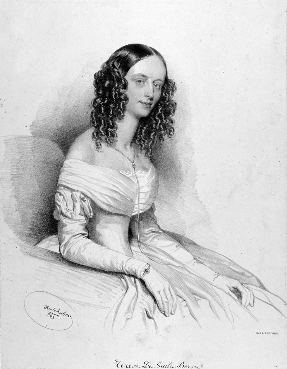 [Teresa] De Giuli Borsin muotokuva italialainen sopraano. tekijältä Unknown artist