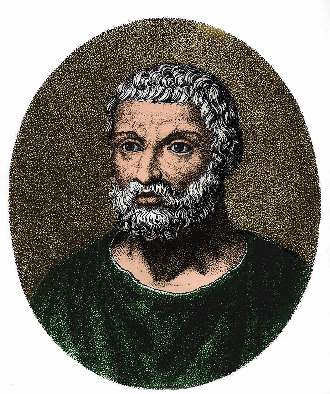Thales de Miletin muotokuva (gr. Thales) v. -625 - v. -546 tekijältä Unknown artist