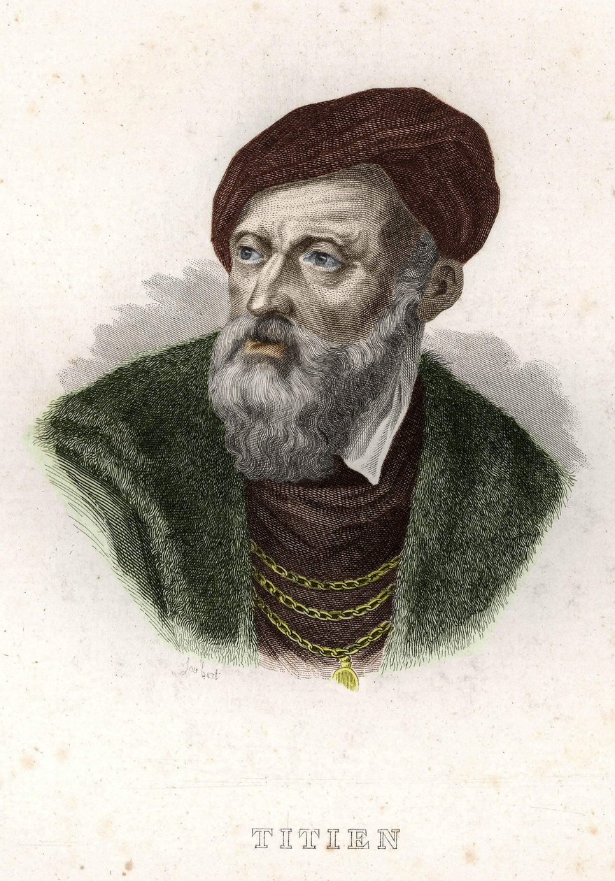 Muotokuva Tiziano Vecelliosta (Titian) (1490 - 1576) tekijältä Unknown artist