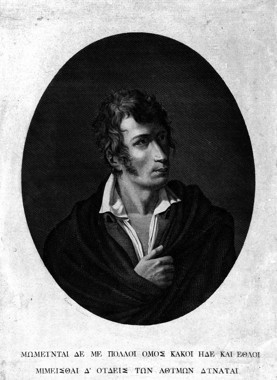 Muotokuva Ugo Foscolosta (1778 - 1827). tekijältä Unknown artist