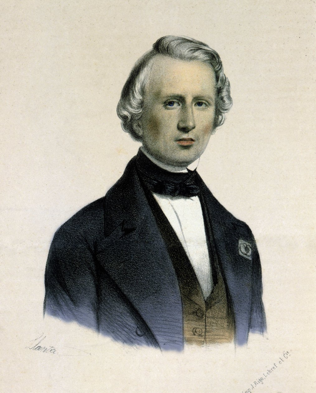 Muotokuva Urbainista Jean Joseph Le Verrier tai (Leverrier), ranskalainen matemaatikko ja tähtitieteilijä (1811-1877). Hän on Neptunuksen ensimmäinen tarkkailija. tekijältä Unknown artist