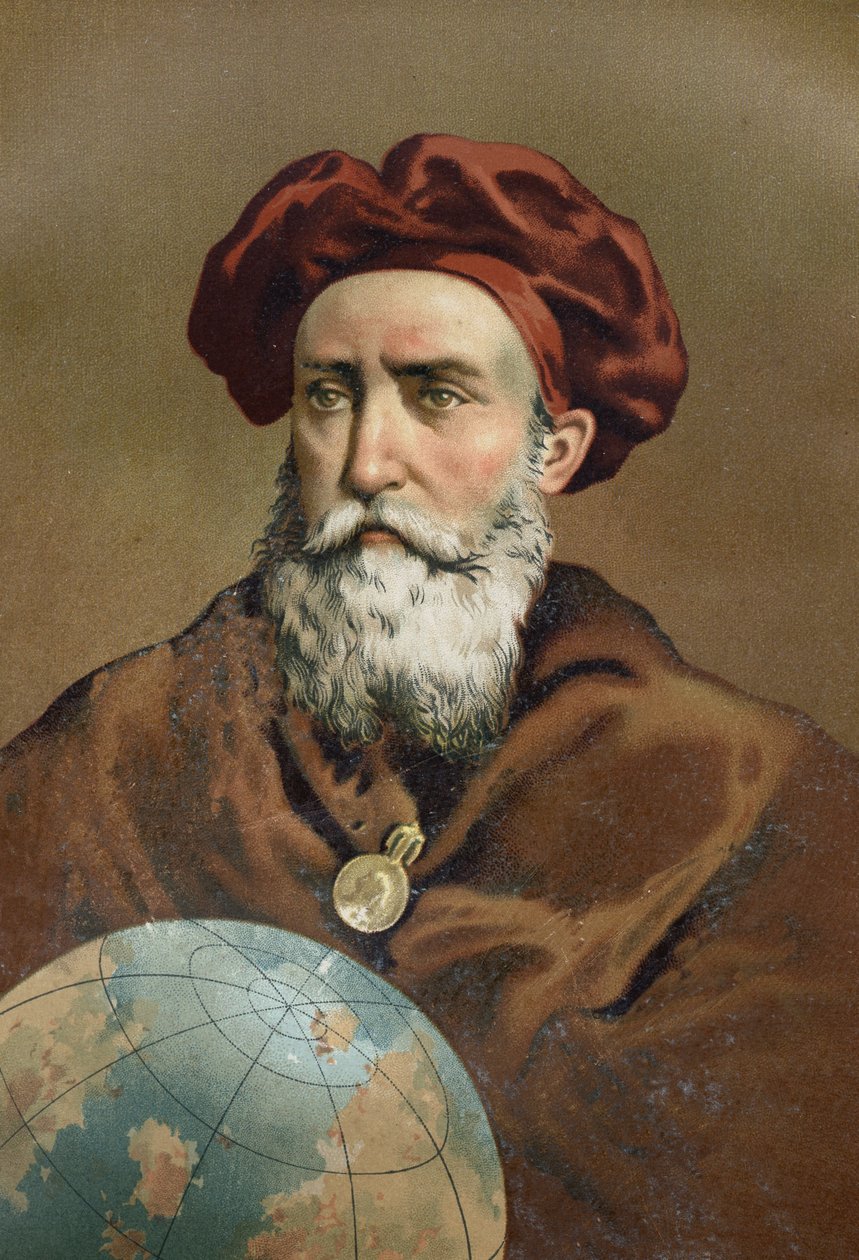 Vasco de Gaman muotokuva. Portugalilainen navigaattori (Sines, Alentejo, n. 1469 Cochiniin, Intiaan tekijältä Unknown artist