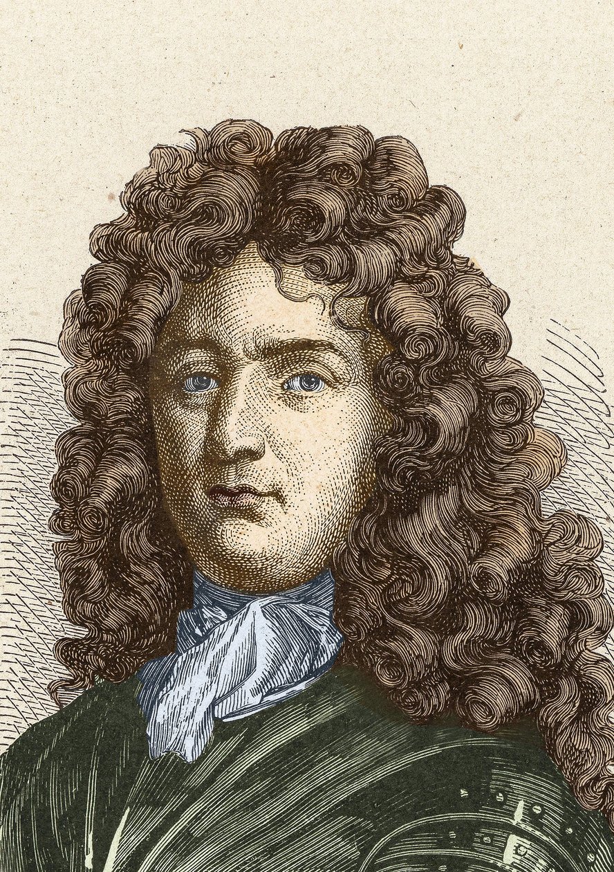 Vaubanin muotokuva (1633 - 1707). (Sébastien Le Prestre de Vauban) Ranskan marsalkka ja sotainsinööri tekijältä Unknown artist